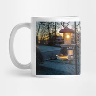 the birds are not yet up, when the beautiful sunrise that shines on the birds dining table Mug